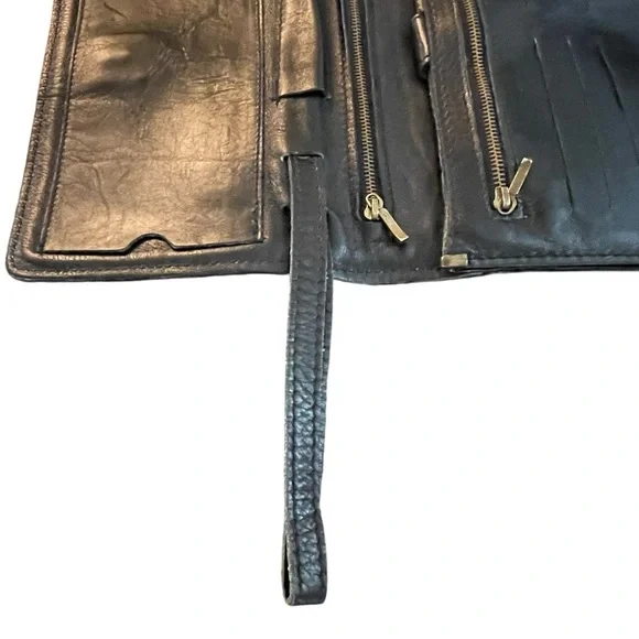 CaGi Vintage Black Leather Men's Bag Wrist Clutch Man Bag Gentleman's Bag - Picture 12 of 16